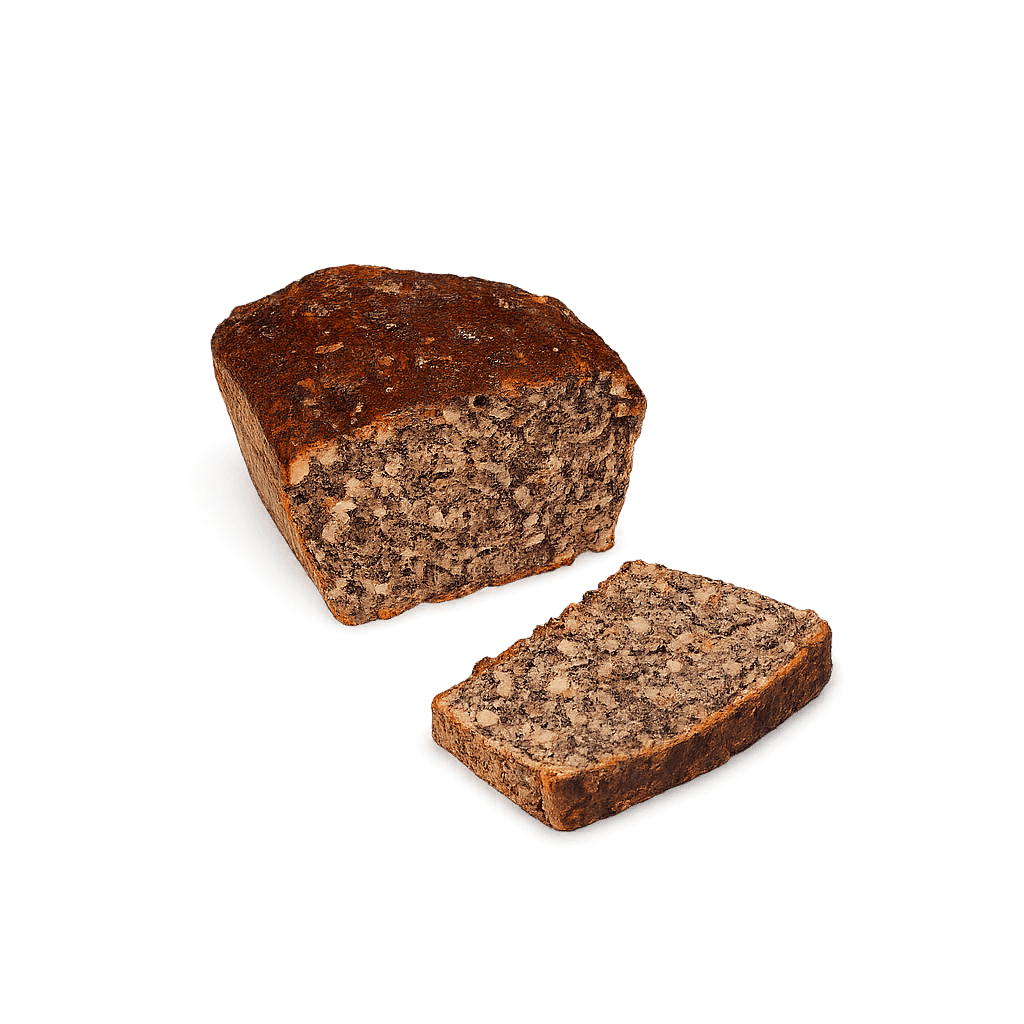 buckwheat rye with seeds sliced