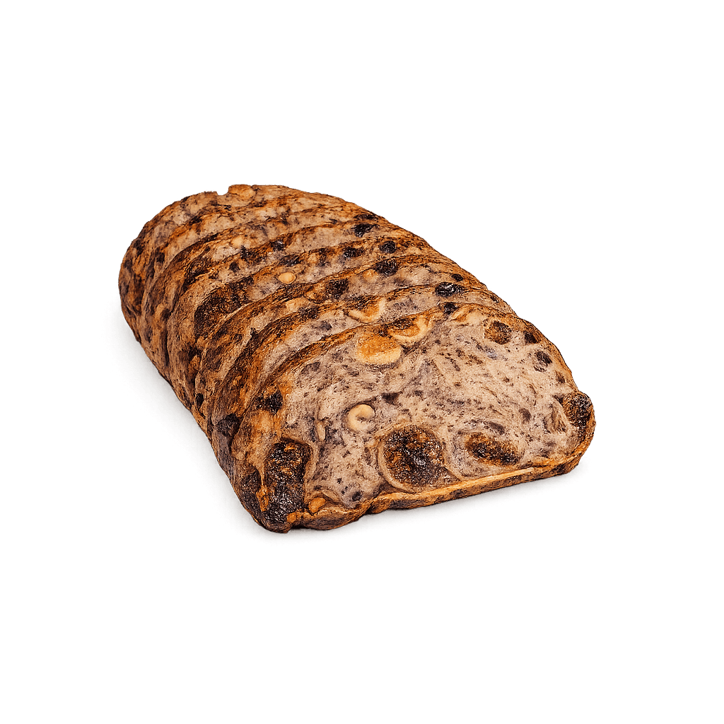 Dried Fruits & Walnut Sourdough sliced